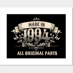 Retro Vintage Made In 1994 All Original Parts Posters and Art